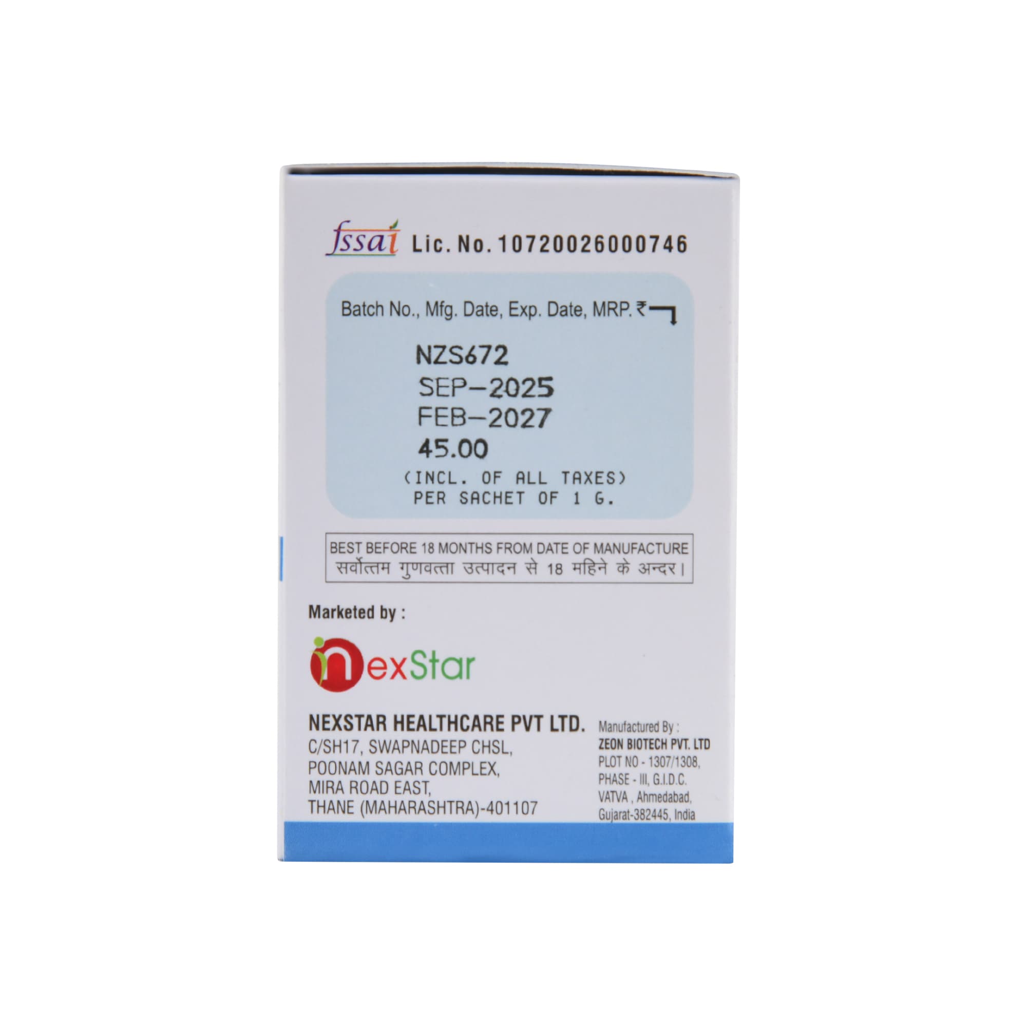 Nexgetrich Sachet Variant 3